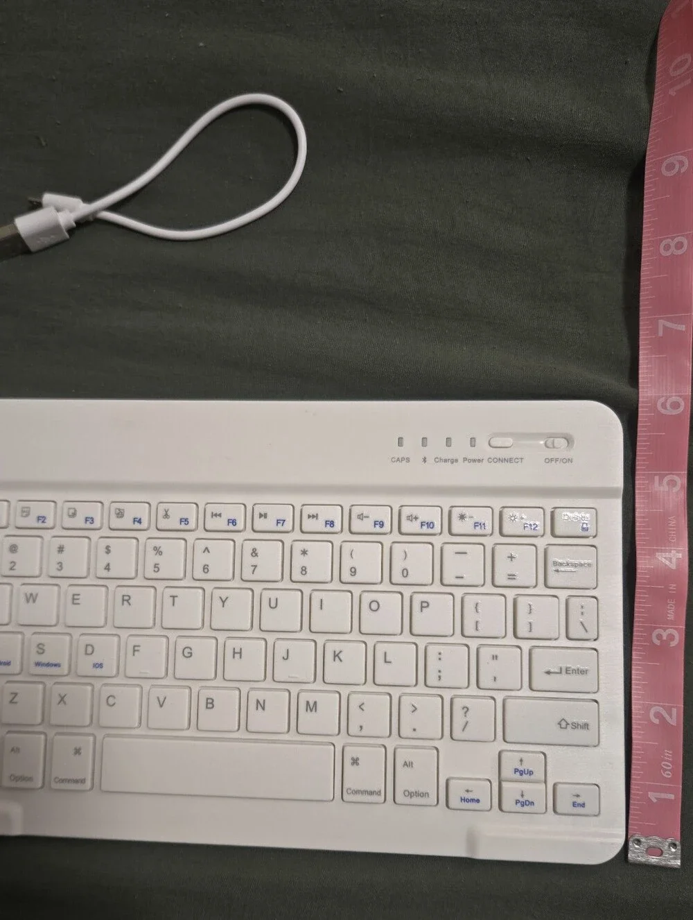 Slim White Bluetooth Keyboard